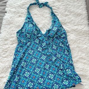 Love Your Assets By Sara Blakely SPANX Tankini Halter Swim Suit Top Size L